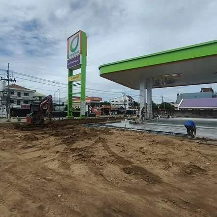 พื้นทางเดิน คอนกรีตพิมพ์ลาย ประชาสโมสร ขอนแก่น