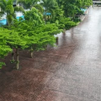 พื้นคอนกรีตพิมพ์ลาย โรงเรียนแสนภักดี